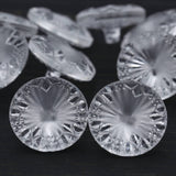 Clear Crystal Cut Shank Button 28mm