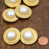 Pearl Shank Button Gold Base 54L