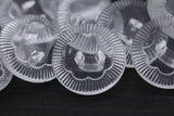 Clear Plastic Flower Shank Button 22L