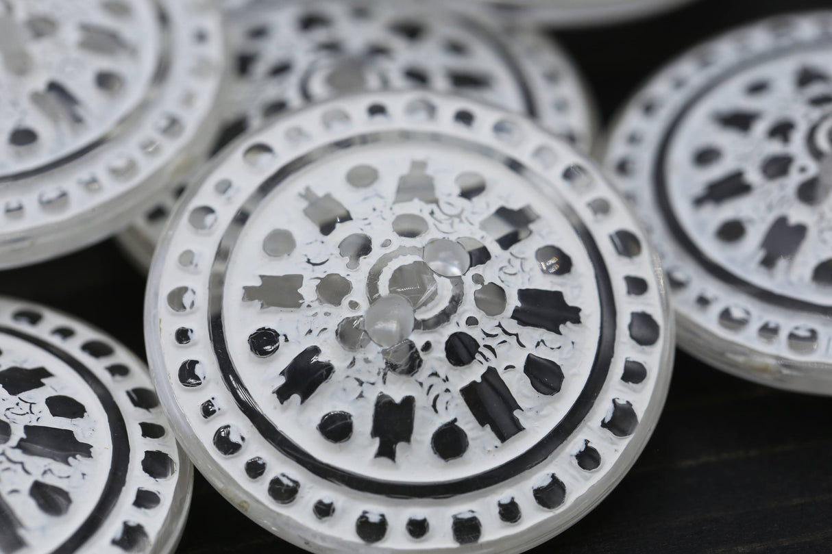 Decorative Plastic Button 27mm Pin Wheel