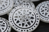 Decorative Plastic Button 27mm Pin Wheel