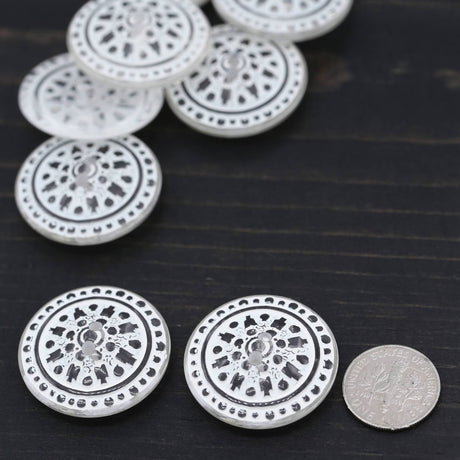 Decorative Plastic Button 27mm Pin Wheel