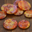 Plastic Button Orange Spotted 4-Hole