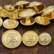 Metal Anchor Button Gold Shank