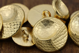Metal Button Gold Scaled Meteor Dip