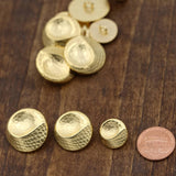 Metal Button Gold Scaled Meteor Dip