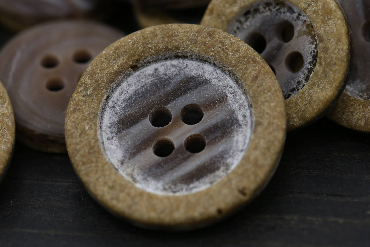Construction Sanded Faux Wood Button