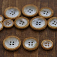 Faux Shell Button with Faux Wood Outer