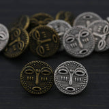 Metal Tikki Face Shank Button 14mm