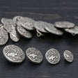 Metal Elephant Button Antique Silver