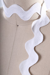 Ric Rac Trim Jumbo White Cotton 1"