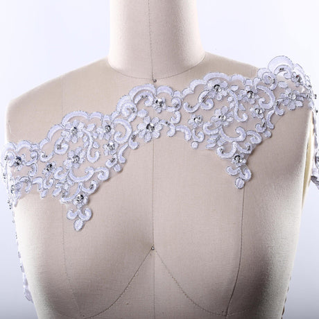 Bridal Beaded Lace Trim 5.5 Inch