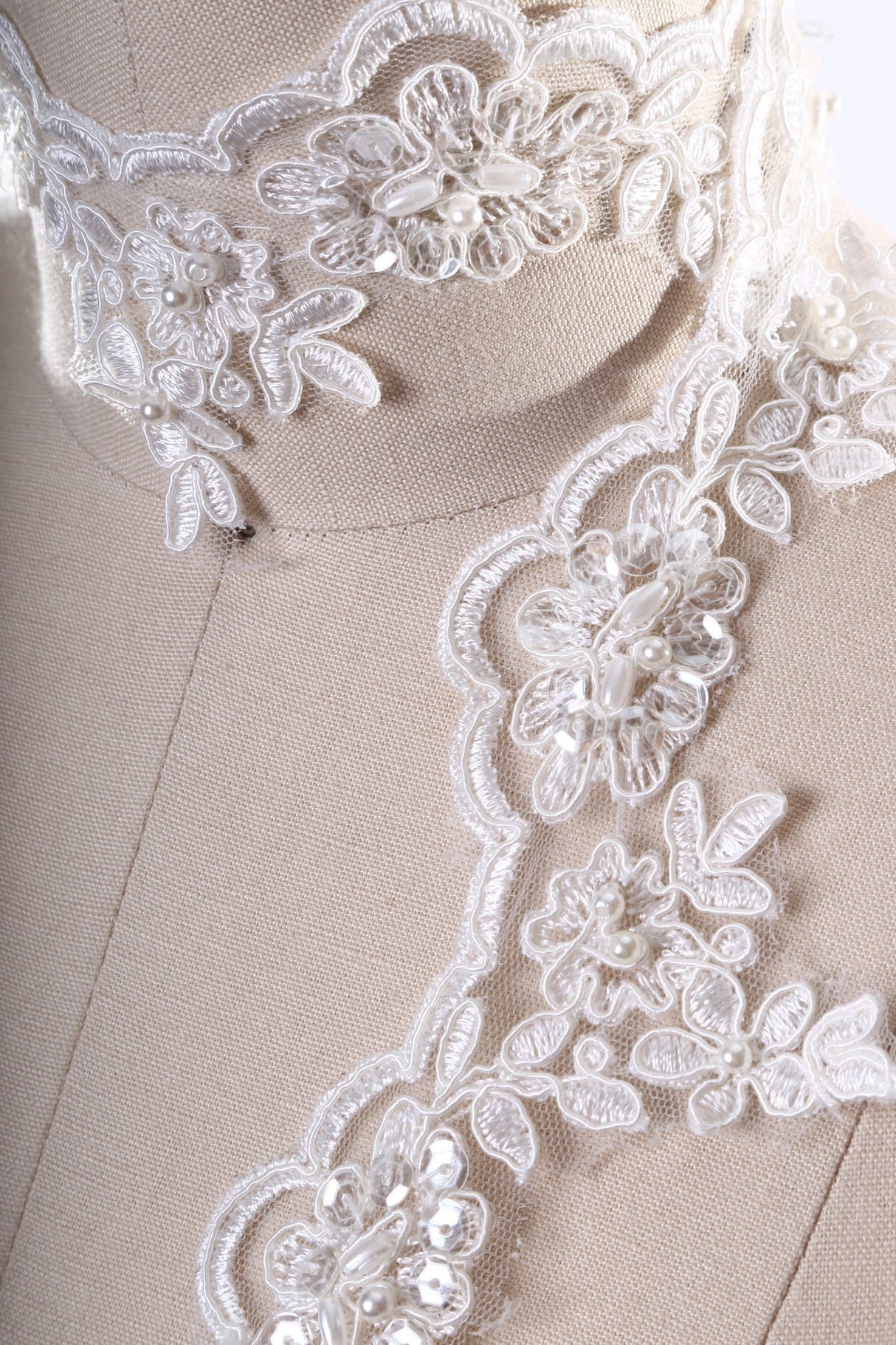 Beaded Arch Bridal Lace Trim 2.25"