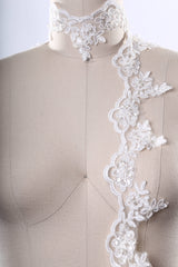 Beaded Arch Bridal Lace Trim 2.25"