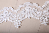 Bridal Lace Trim White Ivory 2.5"