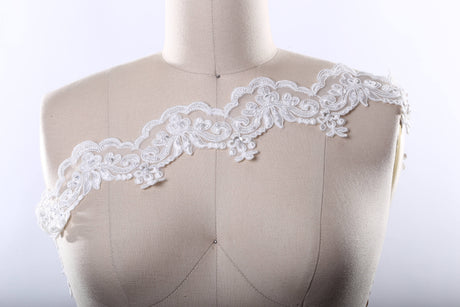Bridal Lace Trim White Ivory 2.5"