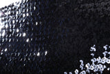 Stretch Sequin Trim 6" Red Black