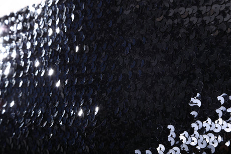 Stretch Sequin Trim 6" Red Black