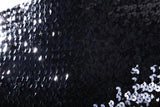 Stretch Sequin Trim 6" Wide Black Red