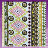 Rayon Challis Pastel Geometric Print