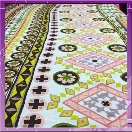 Rayon Challis Pastel Geometric Print