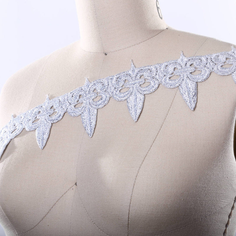 Venice Lace Trim Metallic Gold Silver 3.25 Inch