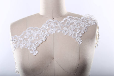 Bridal Beaded Lace Trim 5.5 Inch