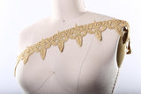 Venice Lace Trim Metallic Gold Silver 3.25in