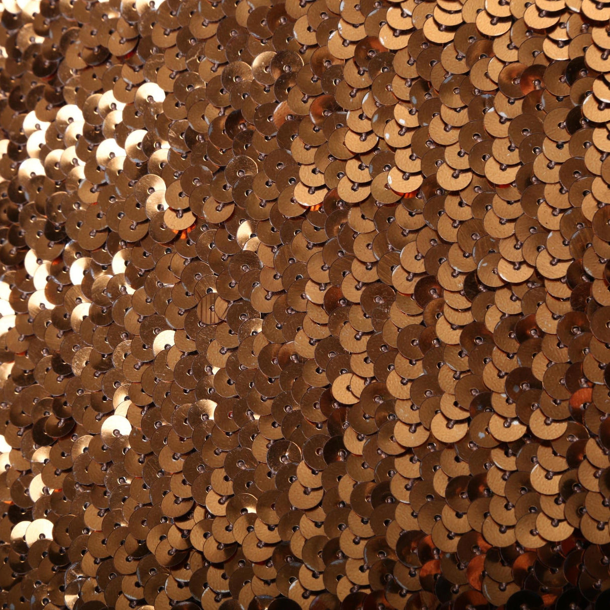 Stretch Sequin Trim Large Penny Copper