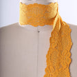 Stretch Lace Trim Carrot Orange Floral
