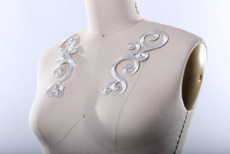 Iron-On Swirl Applique Pair