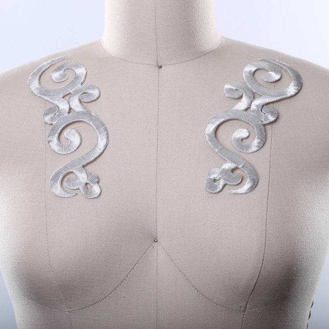 Iron-On Swirl Applique Pair