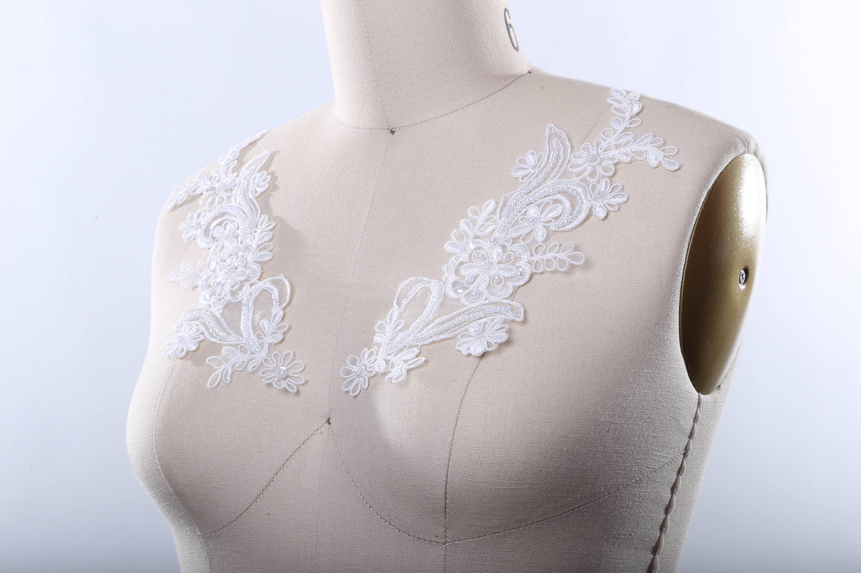 Beaded Lace Bridal Applique