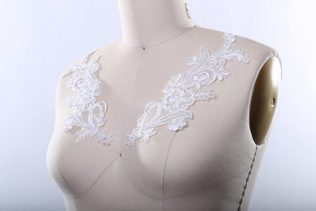 Beaded Lace Bridal Applique