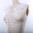 Beaded Floral Lace Applique Pair