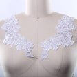 Bridal Lace Applique Pair White Ivory