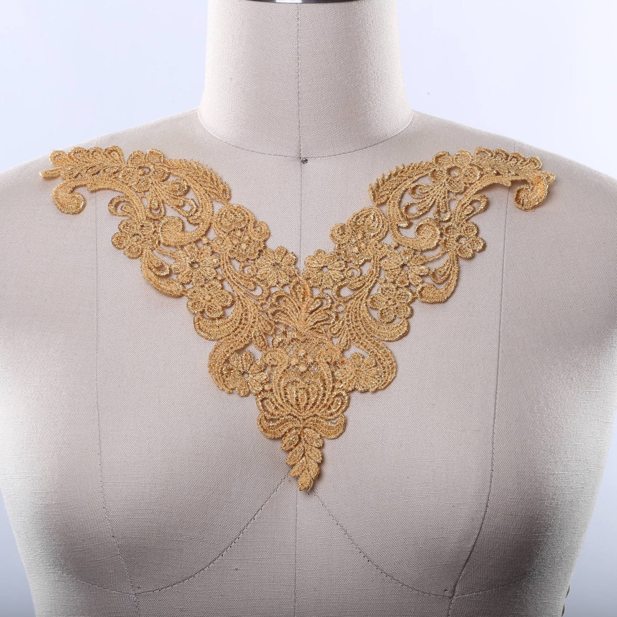 Metallic Venise Lace Applique