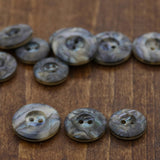 Plastic Marble Button Gray 2-Hole