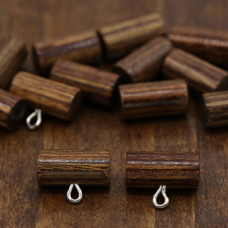 Toggle Button Brown Wood Plastic 19mm