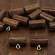 Toggle Button Brown Wood Plastic 19mm