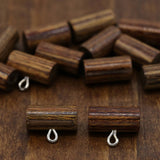 Toggle Button Brown Wood Plastic 19mm