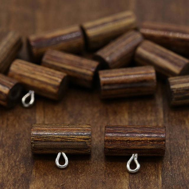 Toggle Button Brown Wood Plastic 19mm