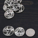 Metal Button Antique Silver 36L