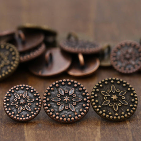 Metal Shank Button Bronze Copper