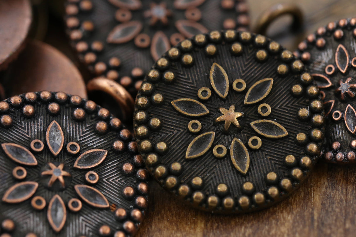 Metal Shank Button Bronze Copper