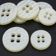Oversized Plastic Button Ivory 4-Hole