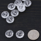Clear Plastic Flower Button 1 Dozen