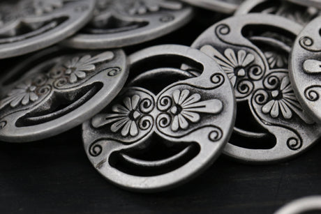 Silver Metal Shank Button Set
