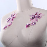 Pink Sequin Flower Applique Patch
