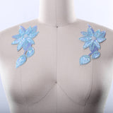 Flower Patch Sequined Baby Blue Sew-On